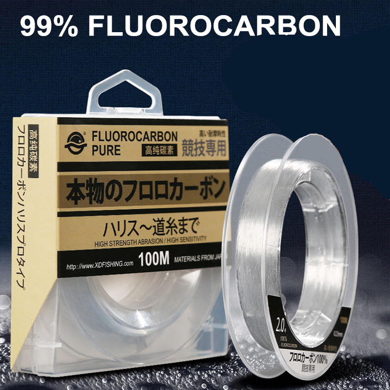 Fluorocarbon Line - 99% fluorocarbon linha de pesca 100m