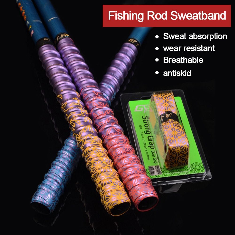 Fishing Rod Wrap Tape - Gradiente colorido engrossado esporte vara de