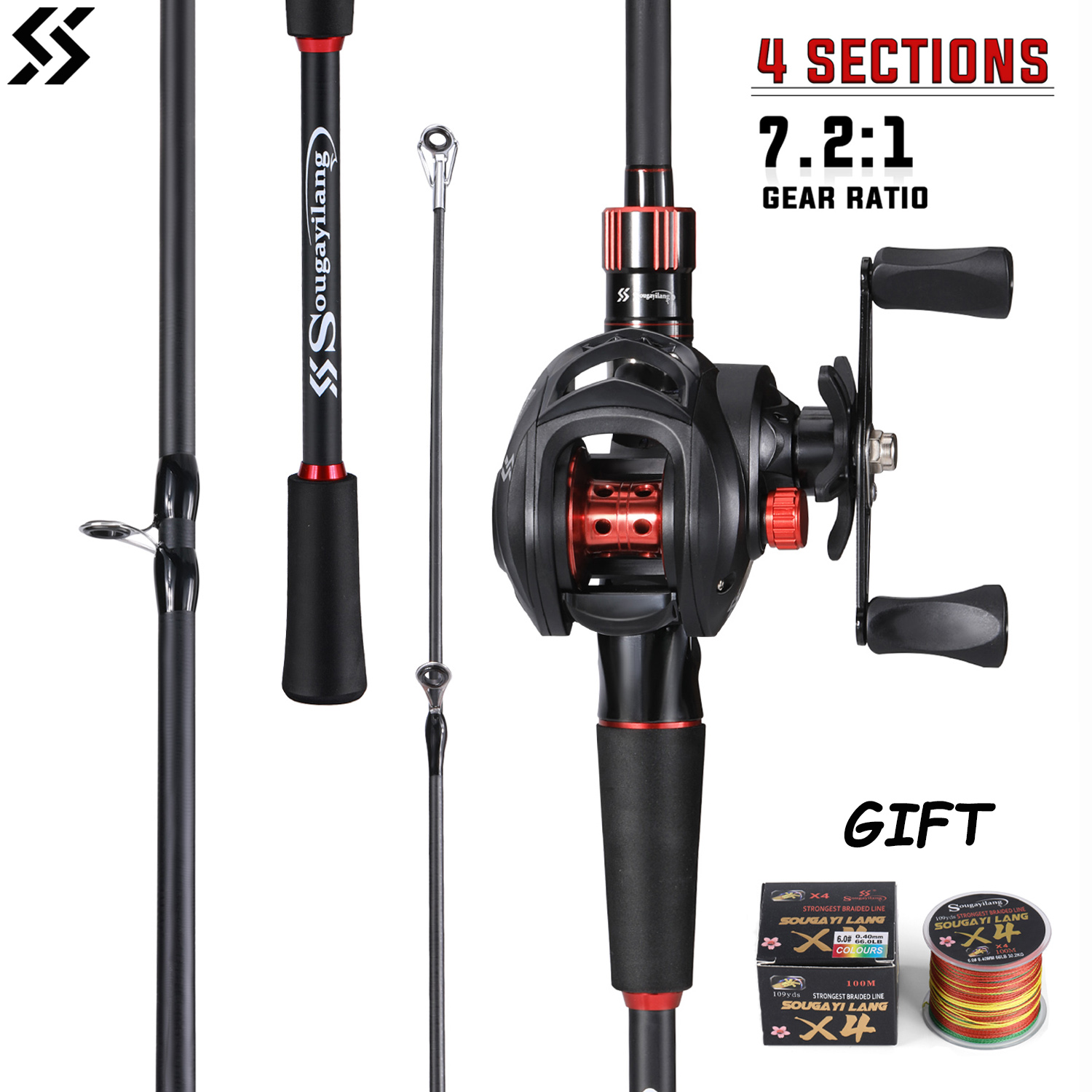 Fishing Equipment Europe - Conjunto combinado de vara de pesca