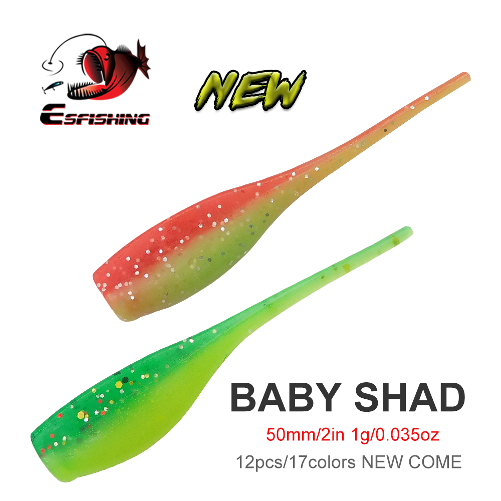 Fishing Equipment Ebay - ESFISHING Baby Shad 50mm Isca Artificial