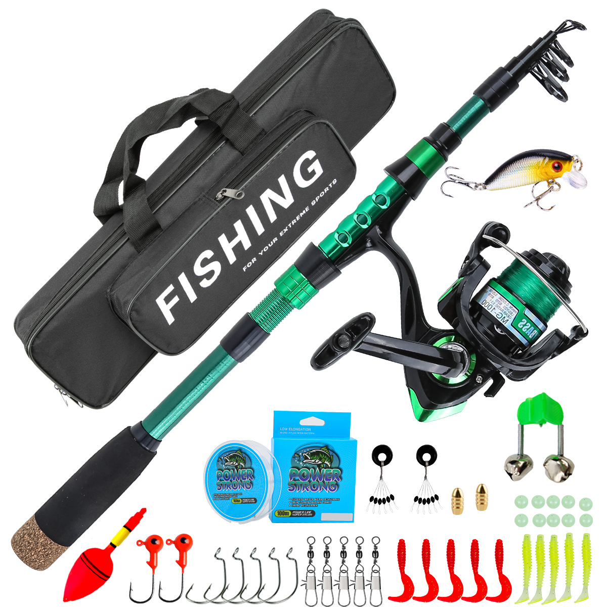Fishing Equipment Europe - Conjunto Completo de Pesca com Vara