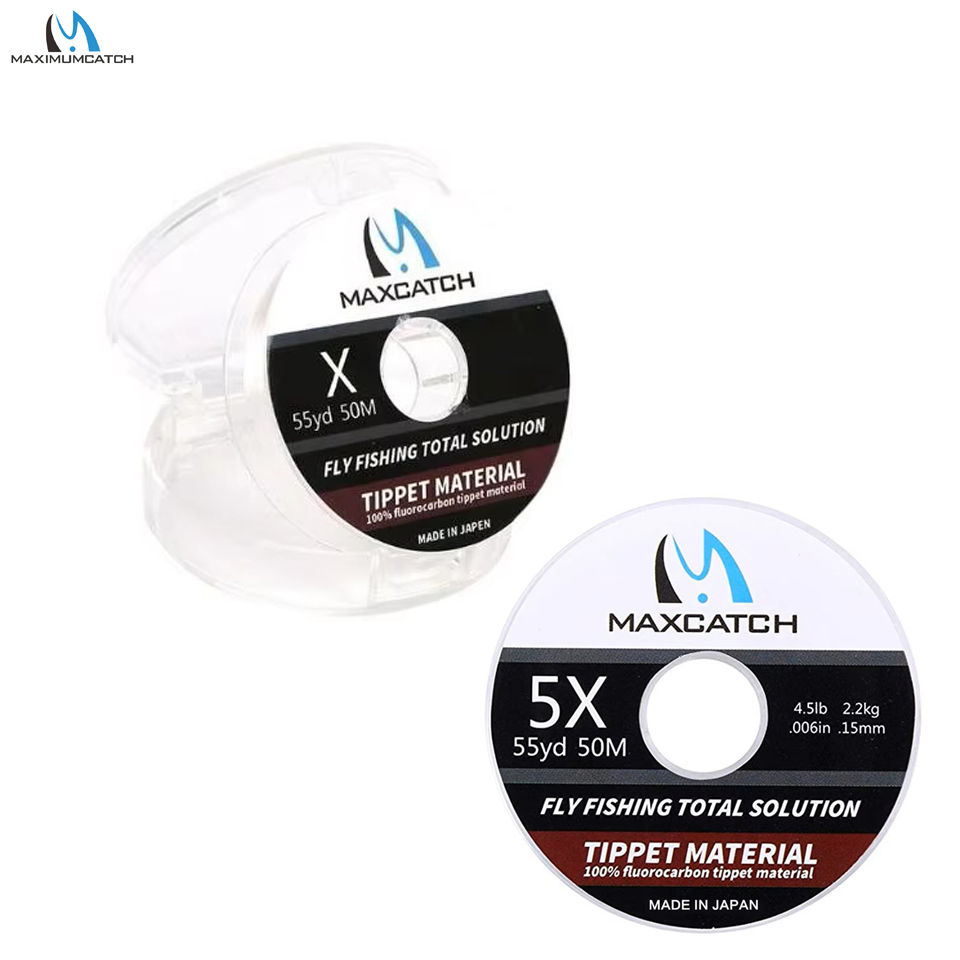 Fluorocarbon Line - MAXCATCH 1PC/2PC Fluorocarbono Tippet 50M 0X-7X