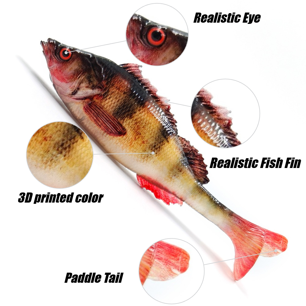 4/5PCS Isca Macia Impressa em  - Fishing Equipment Target avaliação e preço