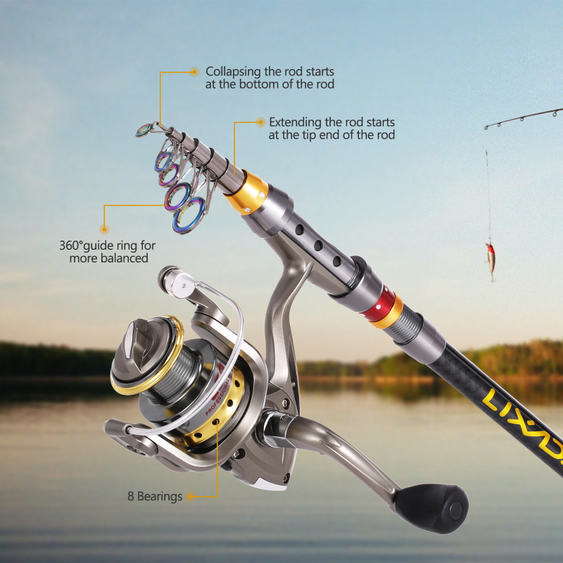 Lixada-Telescópica Vara De Pes - Fishing Equipment Europe avaliação e preço