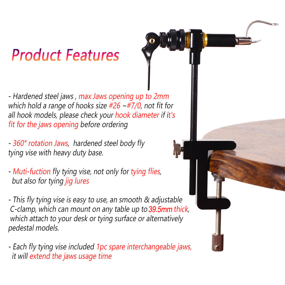 Bimoo 360 °   Morsa de Rotação - Fishing Equipment Fly avaliação e preço