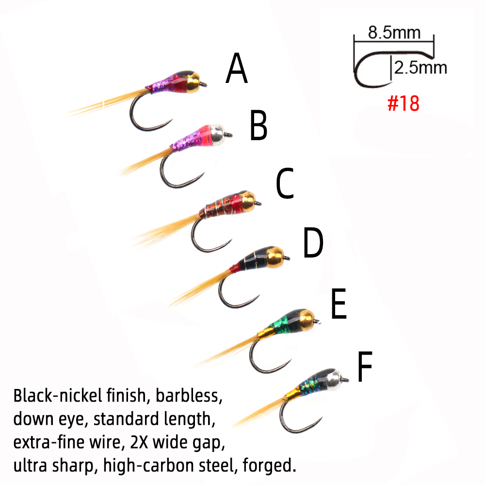 6 pçs digon ninfa ou euro ninf - Fishing Equipment Europe avaliação e preço