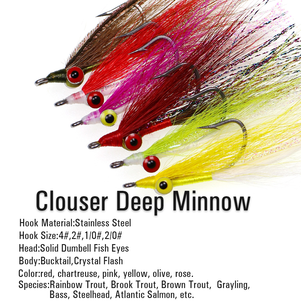 Wifreo 3 pçs/6 pçs bucktail cl - Fishing Equipment Fly avaliação e preço